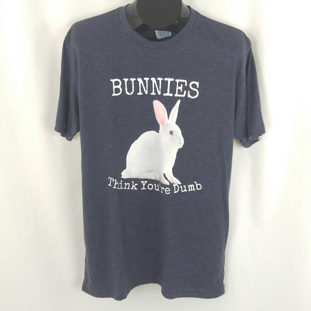 Good Treasures Bunnies Think You're Dumb T-shirt L - Picture 8 of 9